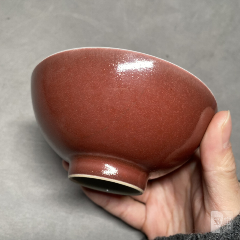 清雍正 霁红釉茶圆 - 图7
